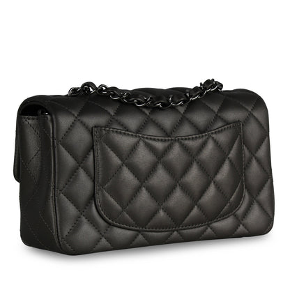 Chanel Classic Flap Lambskin Black Shoulder Bag Style 174