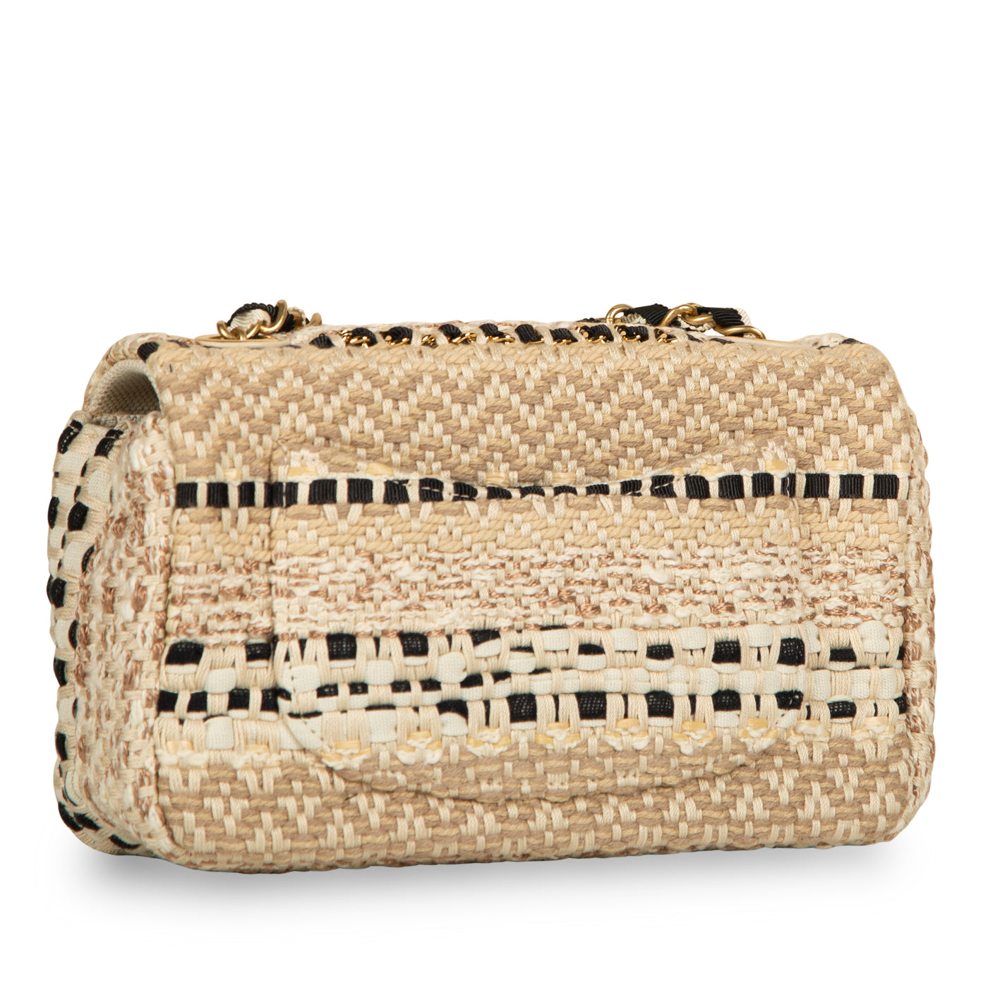 Chanel Classic Flap Tweed Black Shoulder Bag Tweed