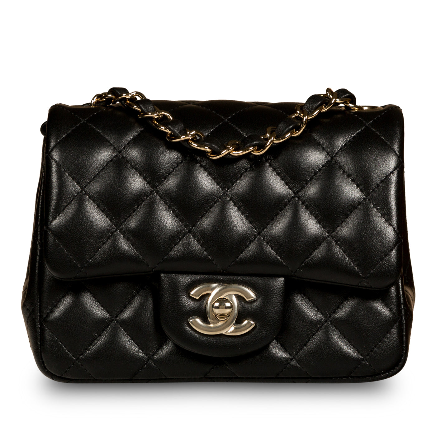 Chanel Classic Flap Lambskin Black Shoulder Bag Style 226