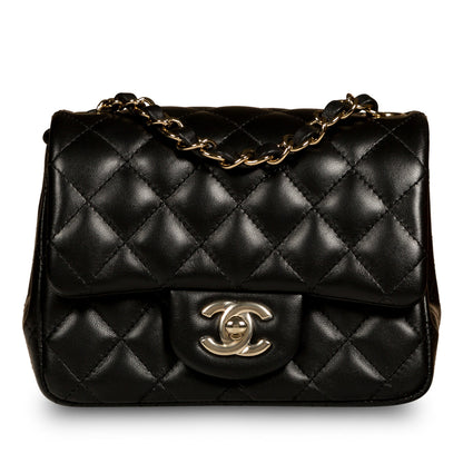Chanel Classic Flap Lambskin Black Shoulder Bag Style 226
