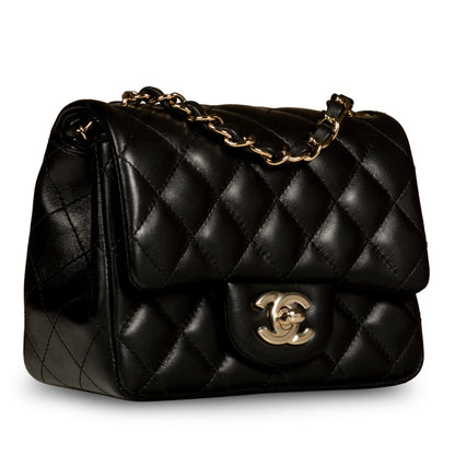 Chanel Classic Flap Lambskin Black Shoulder Bag Style 232