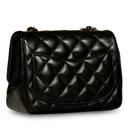 Chanel Classic Flap Lambskin Black Shoulder Bag Style 226