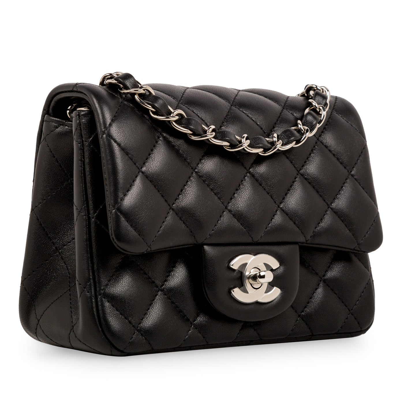 Chanel Classic Flap Lambskin Black Shoulder Bag Style 239