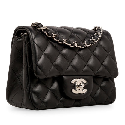 Chanel Classic Flap Lambskin Black Shoulder Bag Style 235