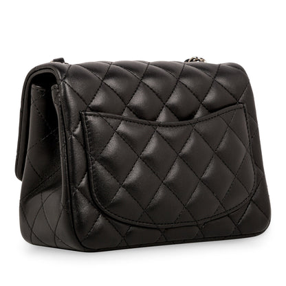 Chanel Classic Flap Lambskin Black Shoulder Bag Style 235