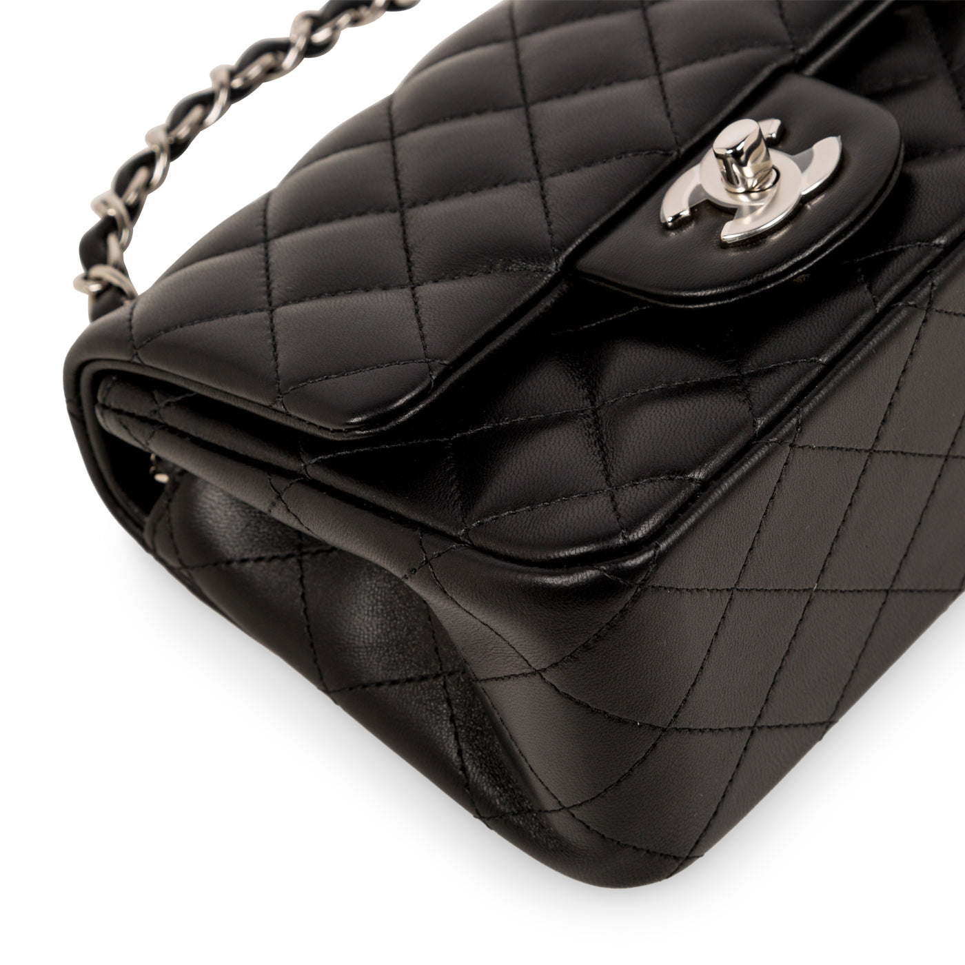 Chanel Classic Flap Lambskin Black Shoulder Bag Style 239