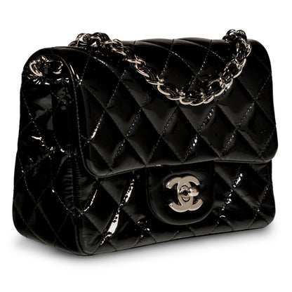 Chanel Classic Flap Patent Leather Black Shoulder Bag Style 9