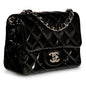 Chanel Classic Flap Patent Leather Black Shoulder Bag Style 9