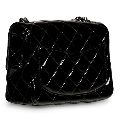 Chanel Classic Flap Patent Leather Black Shoulder Bag Style 10