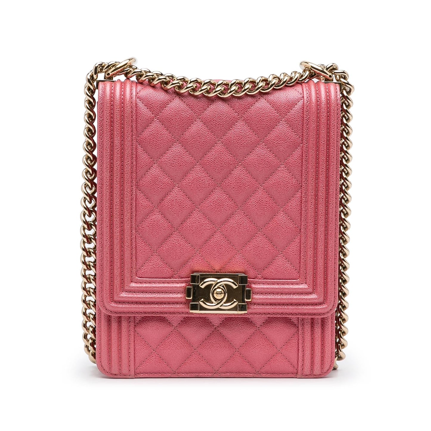 Chanel Boy Lambskin Pink Shoulder Bag
