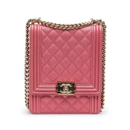 Chanel Boy Lambskin Pink Shoulder Bag