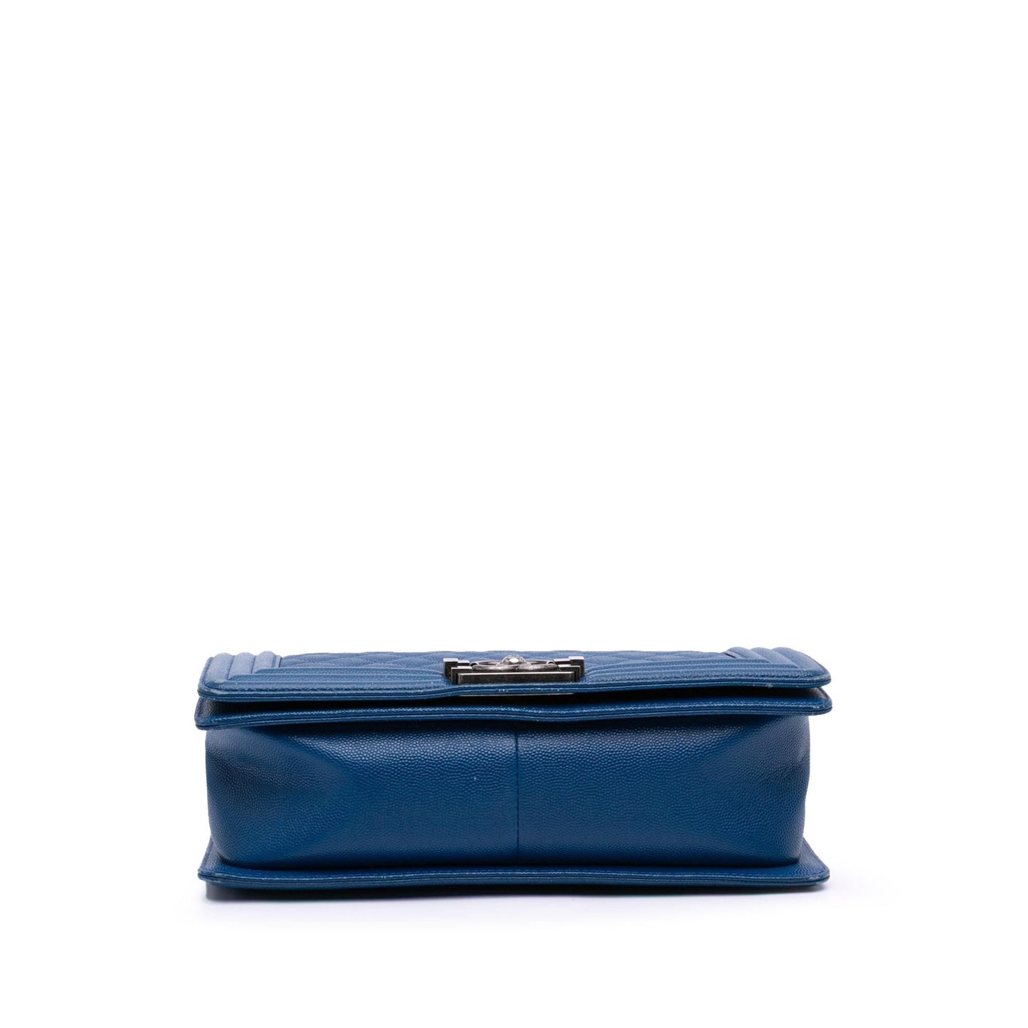 Chanel Boy Caviar Blue Shoulder Bag
