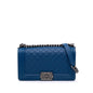 Chanel Boy Caviar Blue Shoulder Bag