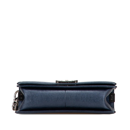 Chanel Boy Lambskin Blue Shoulder Bag