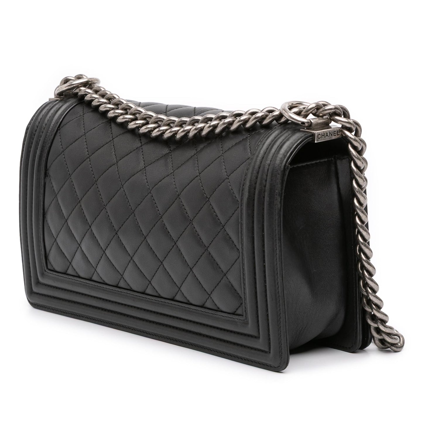 Chanel Boy Lambskin Black Shoulder Bag