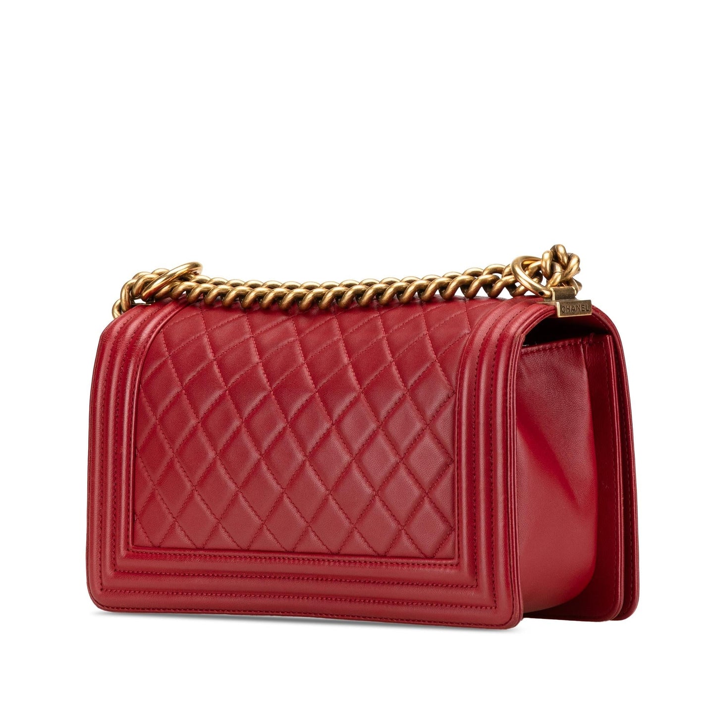 Chanel Old Medium Quilted Lambskin Boy Flap