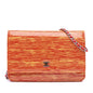 Chanel Patent Striped Wallet On Chain