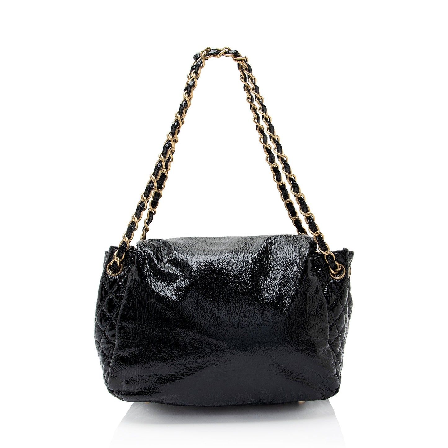 Chanel Patent Vinyl Rock And Chain Medium Shoulder Bag