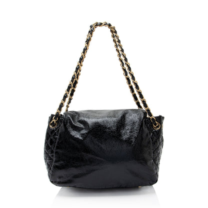 Chanel Patent Vinyl Rock And Chain Medium Shoulder Bag