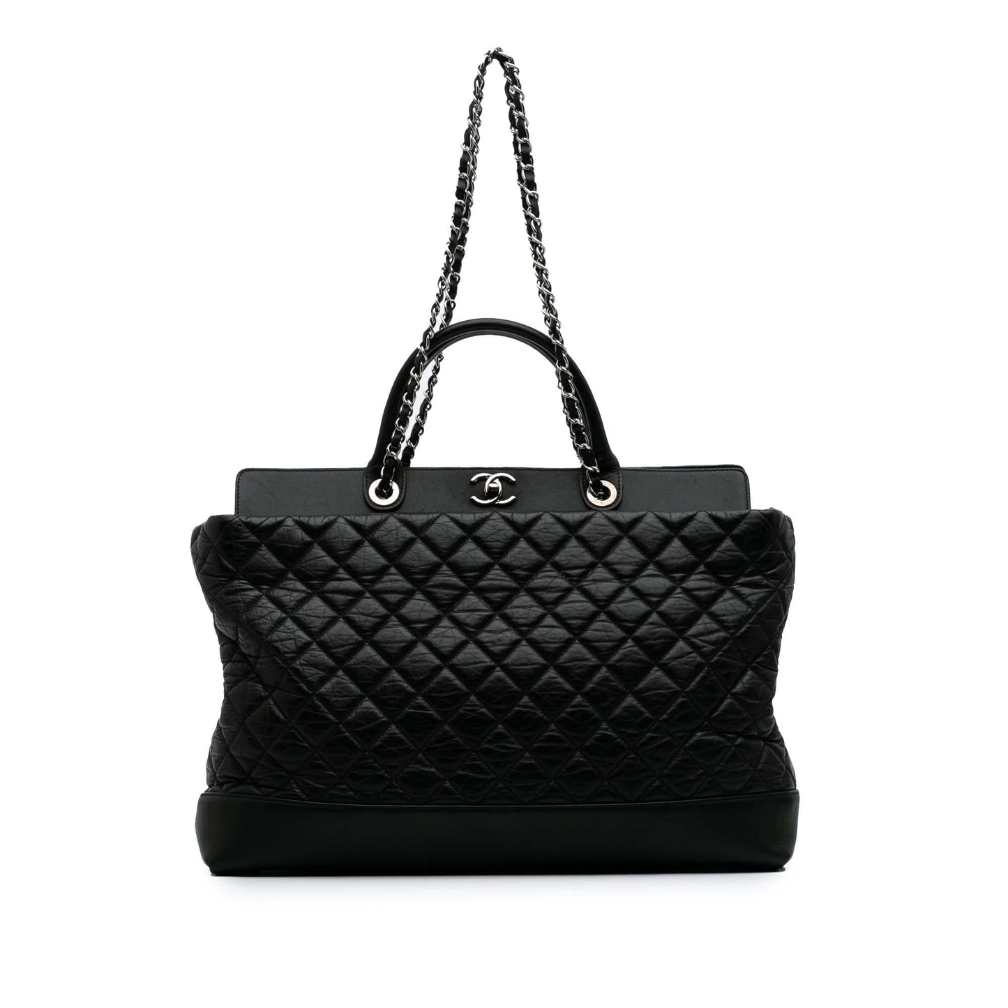 Chanel Quilted Aged Calfskin Be Cc Shopper Tote