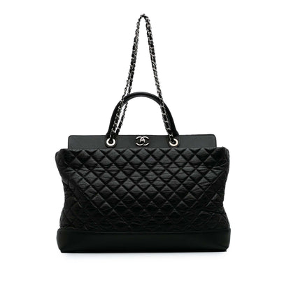 Chanel Quilted Aged Calfskin Be Cc Shopper Tote