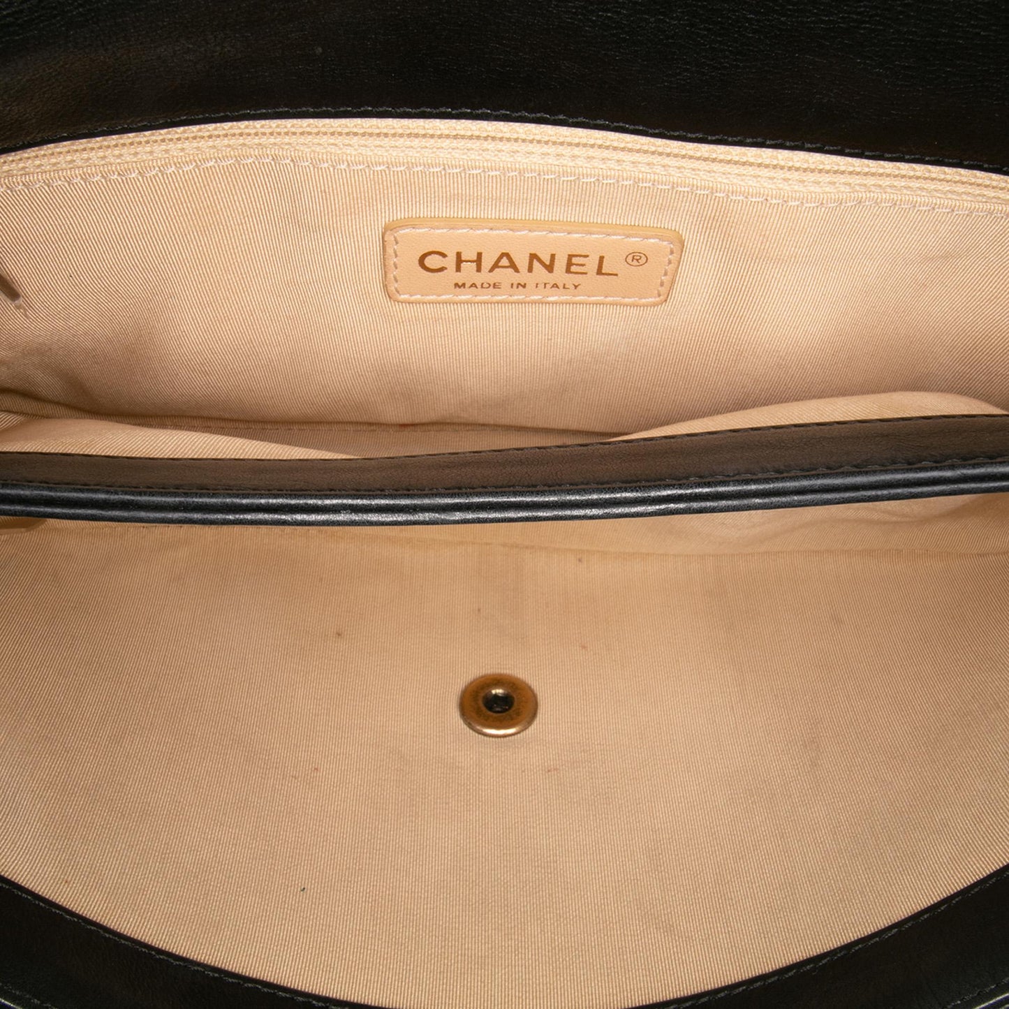 Chanel Quilted Calfskin Cc Crown Flap