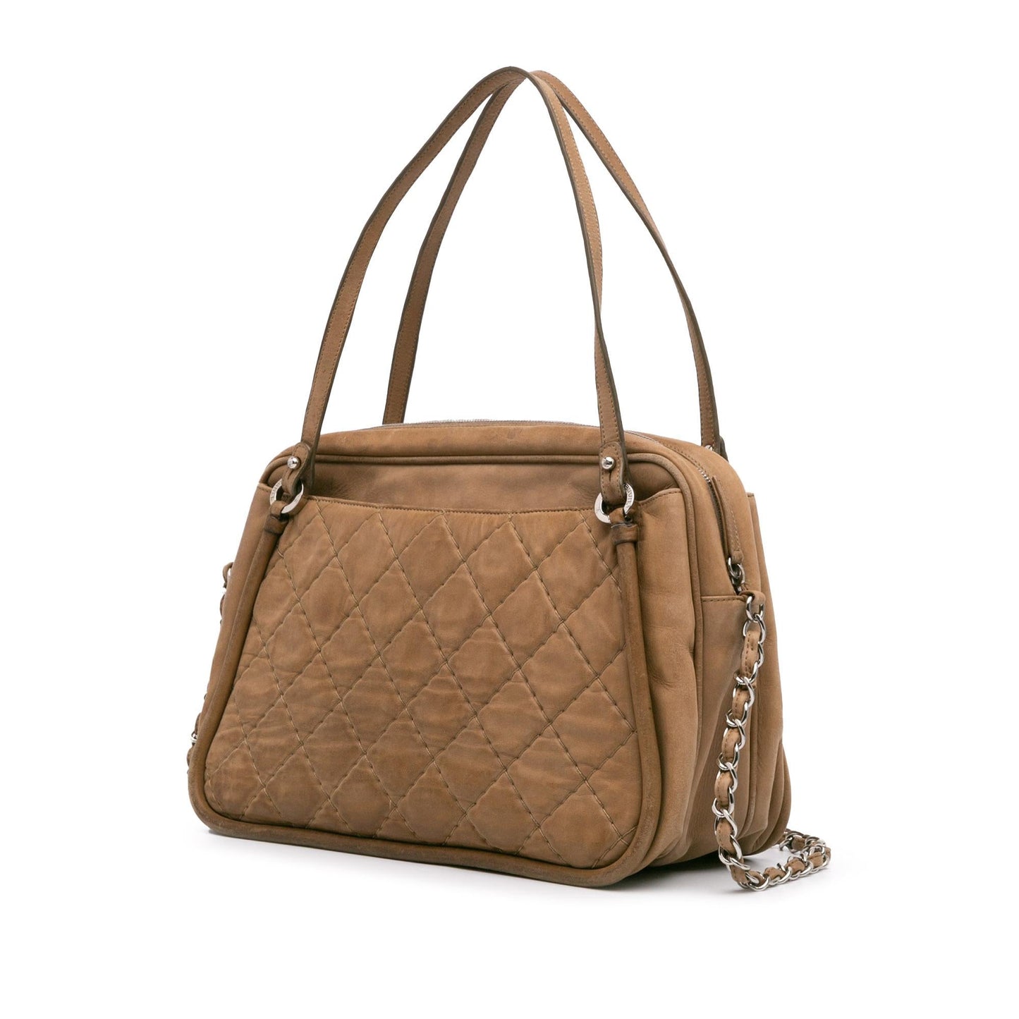 Chanel Quilted Iridescent Calfskin Relax Cc Satchel