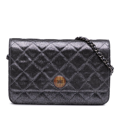 Chanel Gabrielle Lambskin Silver Crossbody