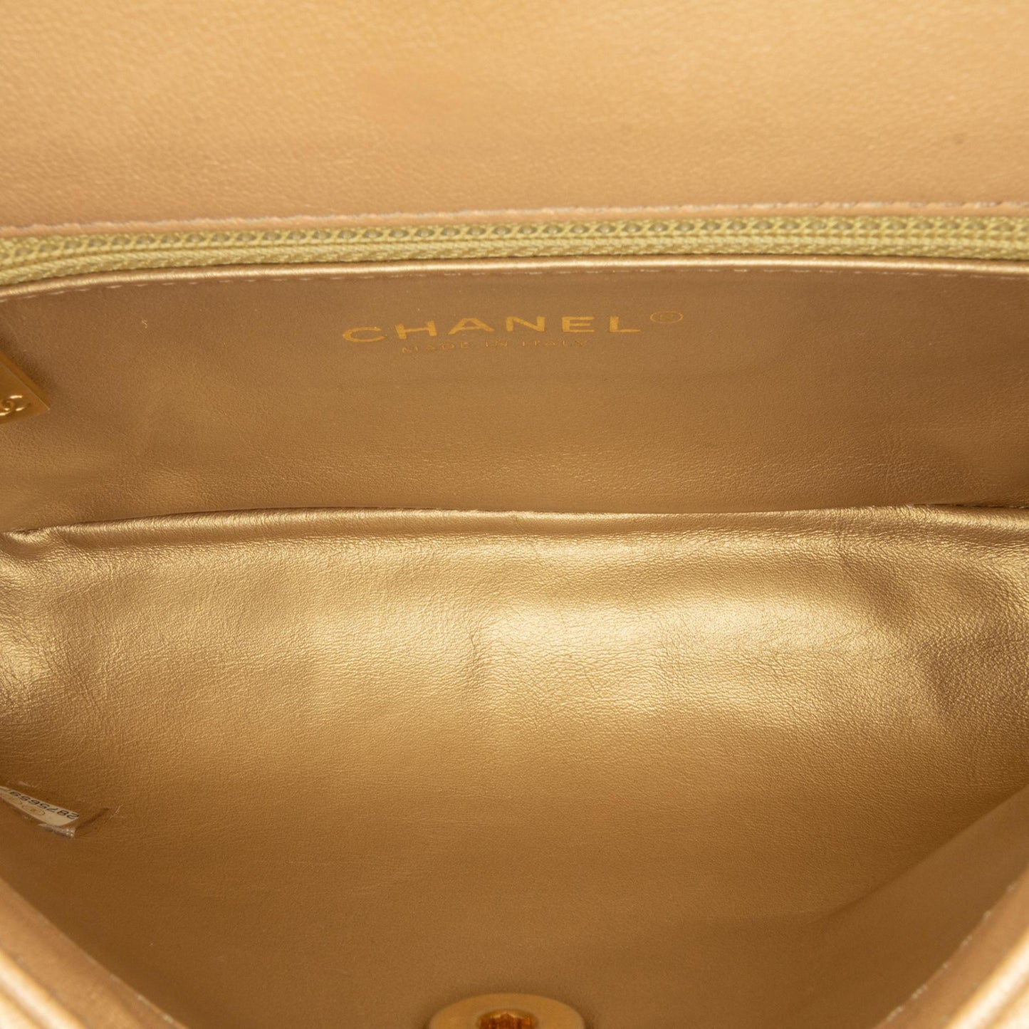 Chanel Quilted Lambskin Cc Logo Bar Shoulder Bag
