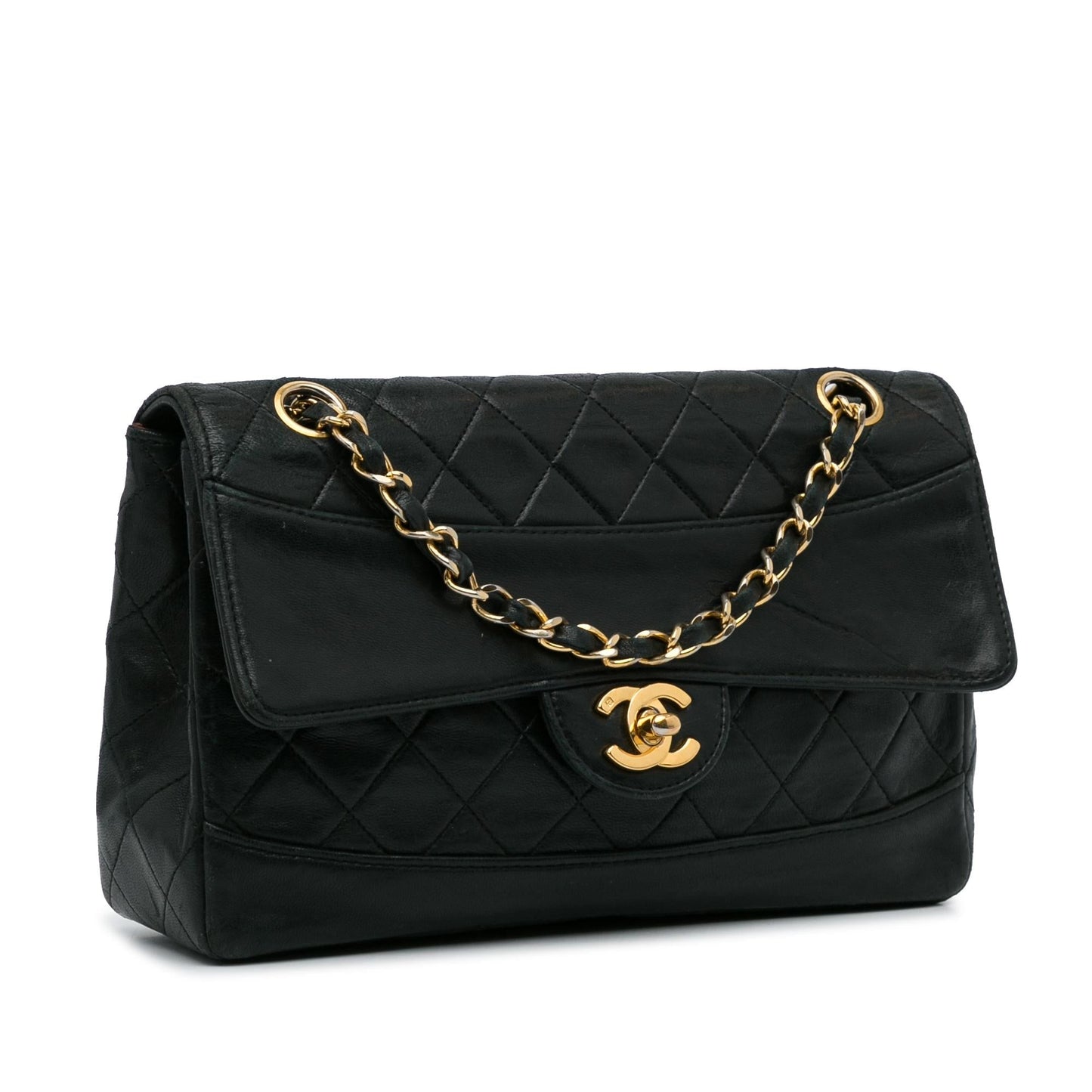 Chanel Gabrielle Lambskin Black Shoulder Bag Style 16