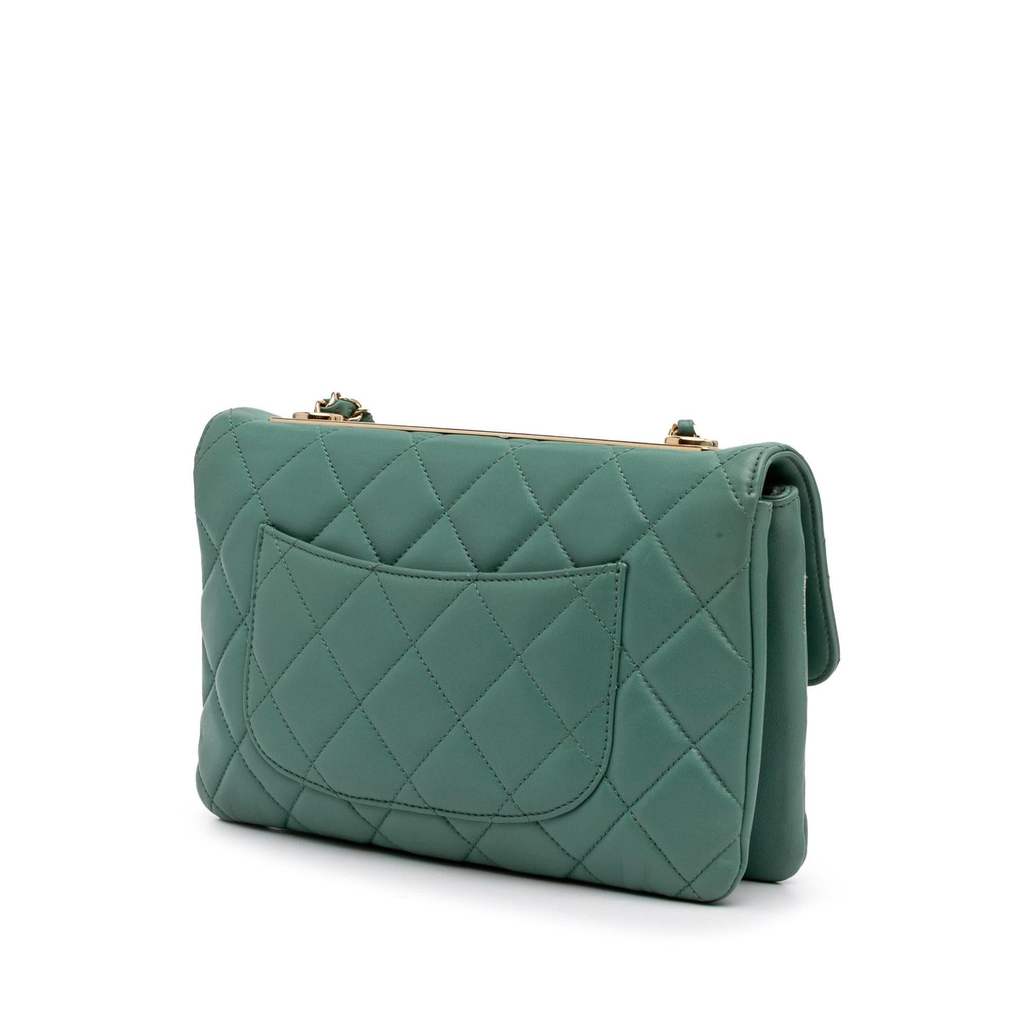 Chanel Gabrielle Lambskin Green Shoulder Bag Lambskin