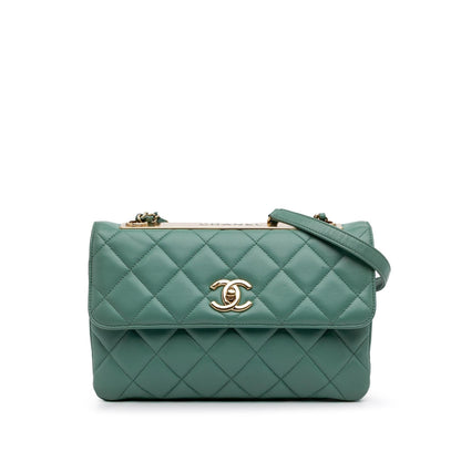 Chanel Gabrielle Lambskin Green Shoulder Bag