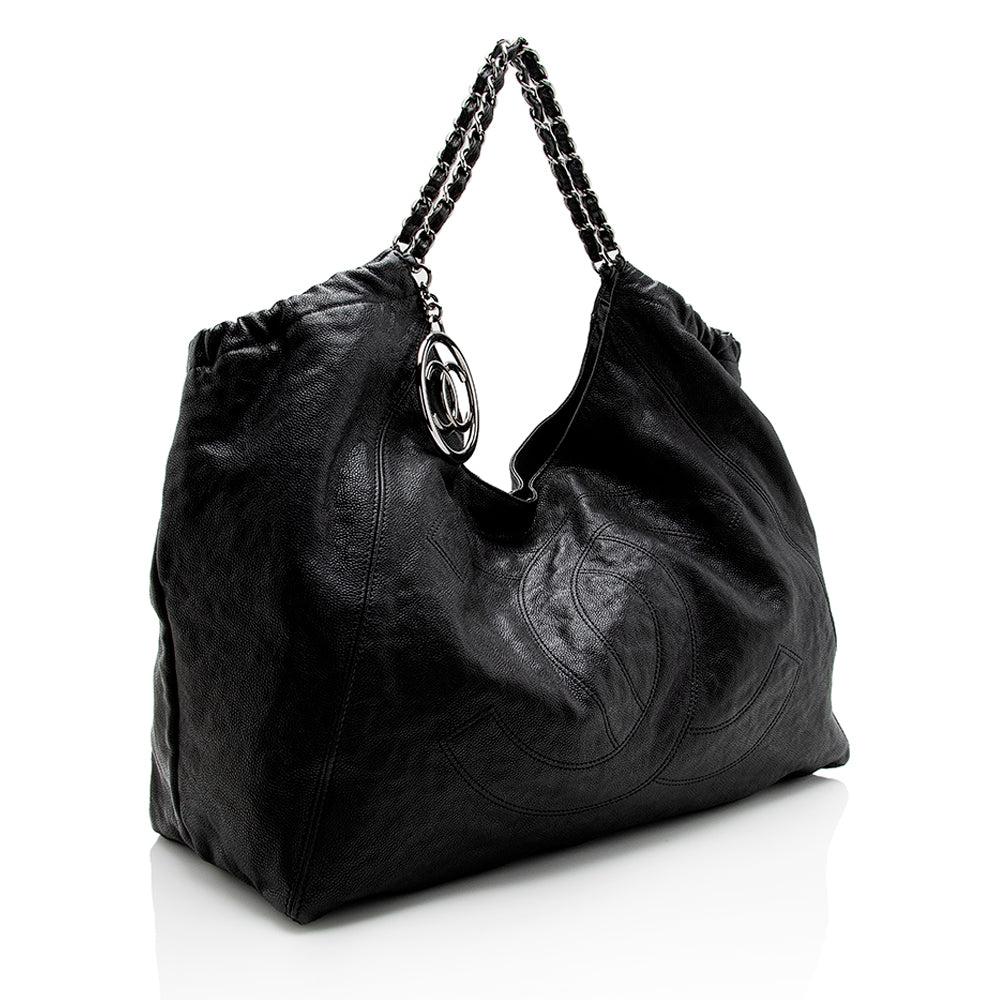 Chanel Quilted Leather CC Charm Hobo (SHF-15325) Shoulder Bag