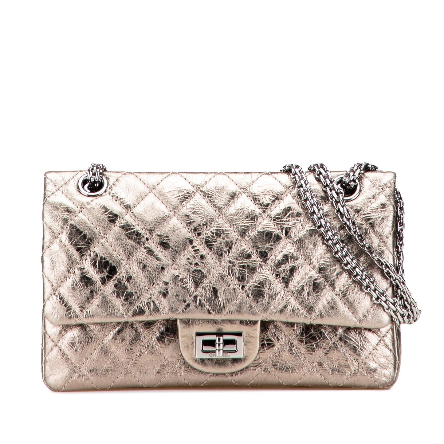 Chanel Reissue 2 55 Aged Metallic Calfskin Double Flap 225