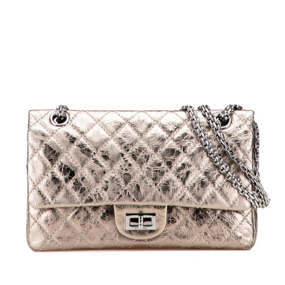 Chanel Reissue 2 55 Aged Metallic Calfskin Double Flap 225