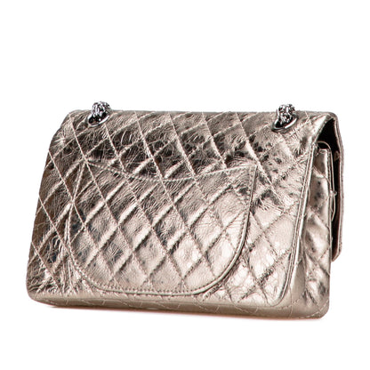 Chanel Reissue 2 55 Aged Metallic Calfskin Double Flap 225