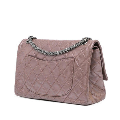 Chanel Reissue 2 55 Aged Metallic Calfskin Double Flap 226 Calfskin