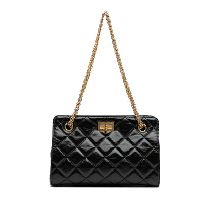 Chanel Reissue 2 55 Glazed Crackled Calfskin Shopping Bag