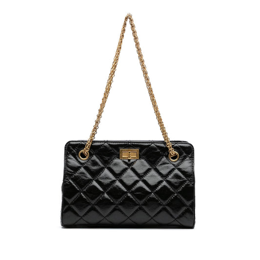 Chanel Reissue 2 55 Glazed Crackled Calfskin Shopping Bag