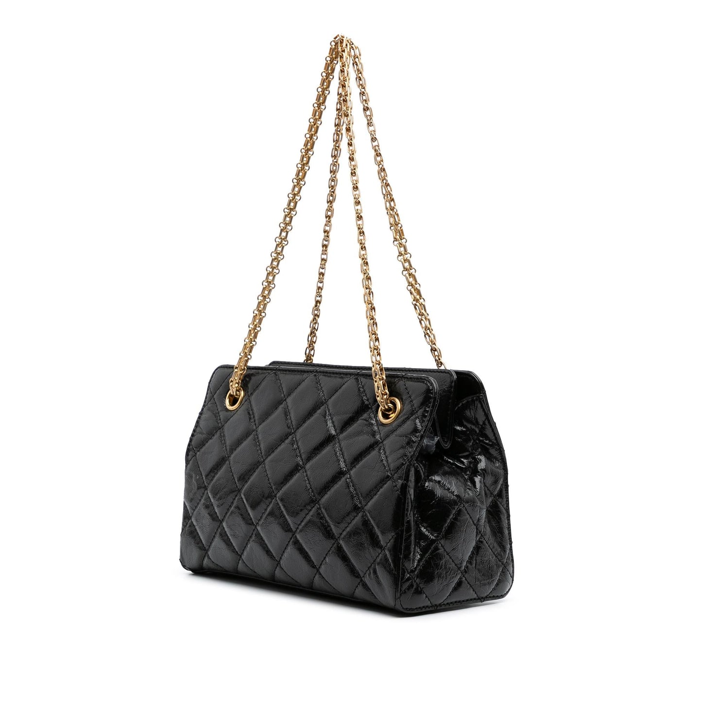 Chanel Reissue 2 55 Glazed Crackled Calfskin Shopping Bag