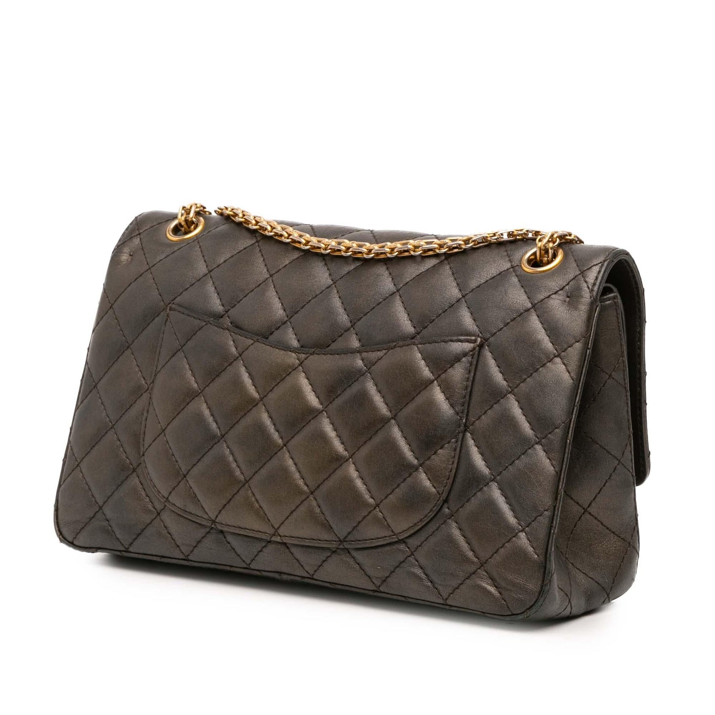 Chanel Reissue 2 55 Quilted Metallic Lambskin Double Flap 226