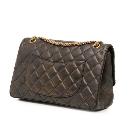 Chanel Reissue 2 55 Quilted Metallic Lambskin Double Flap 226