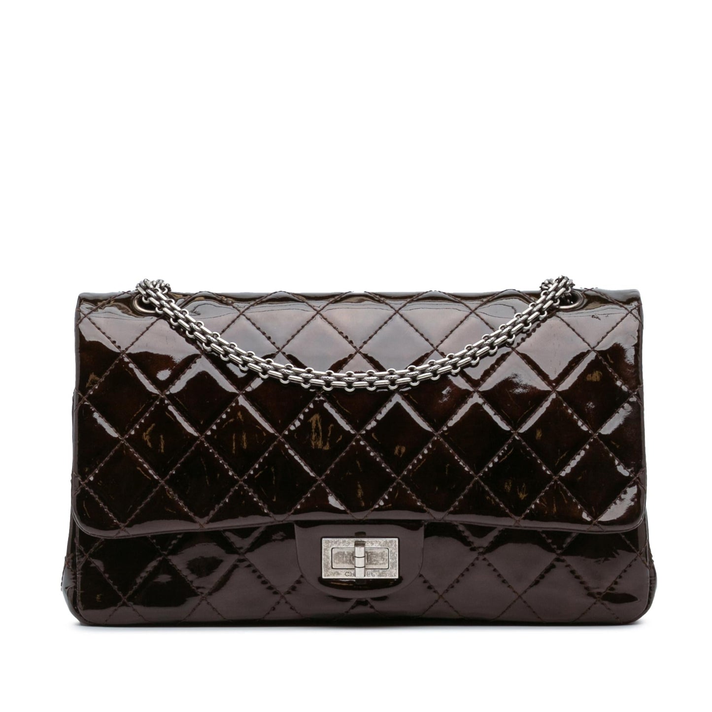Chanel Reissue 2 55 Quilted Patent Double Flap 227