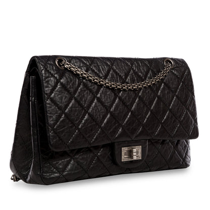 Chanel Classic Flap Calfskin Black Shoulder Bag Style 16