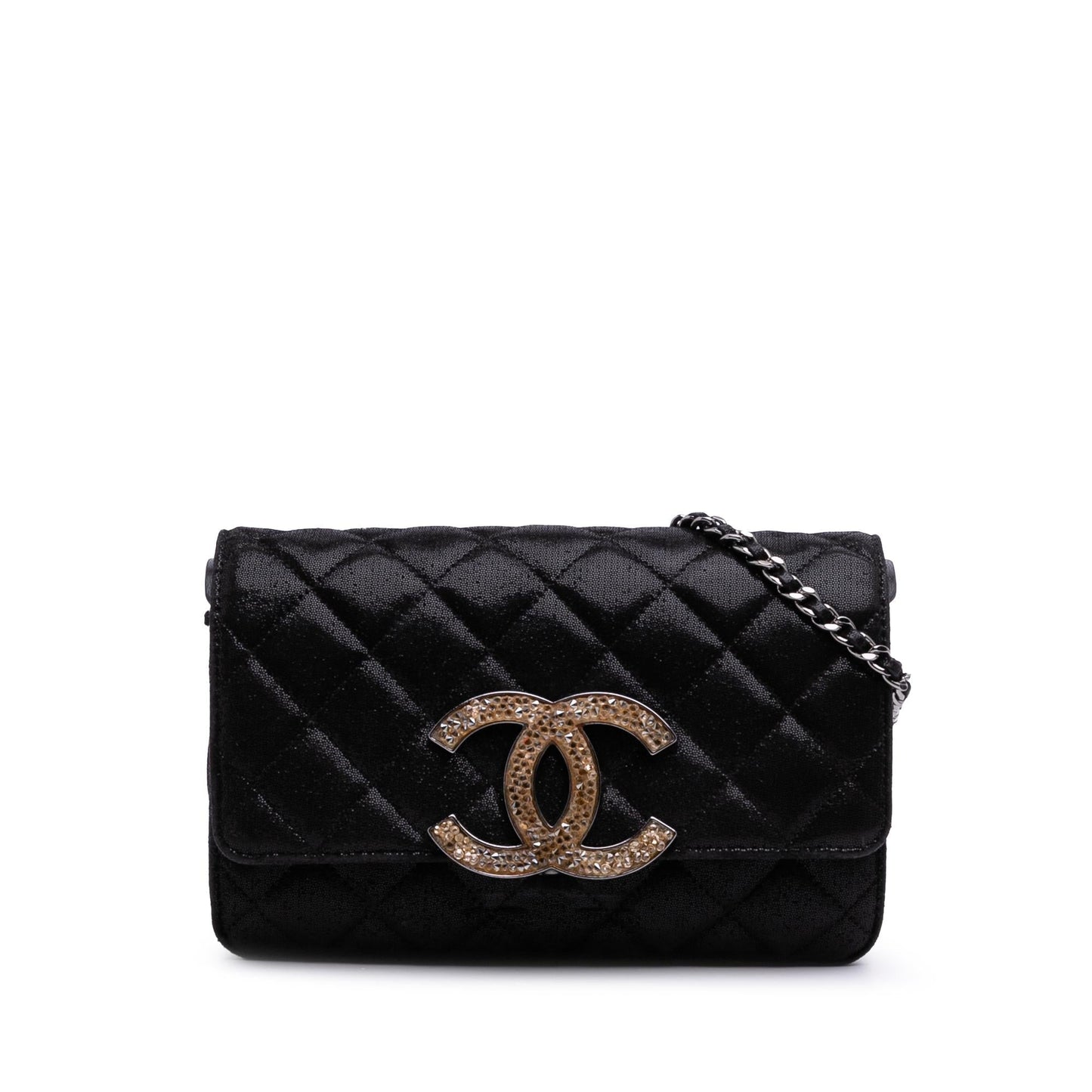 Chanel Sequined Goatskin Cc Crystal Wallet On Chain