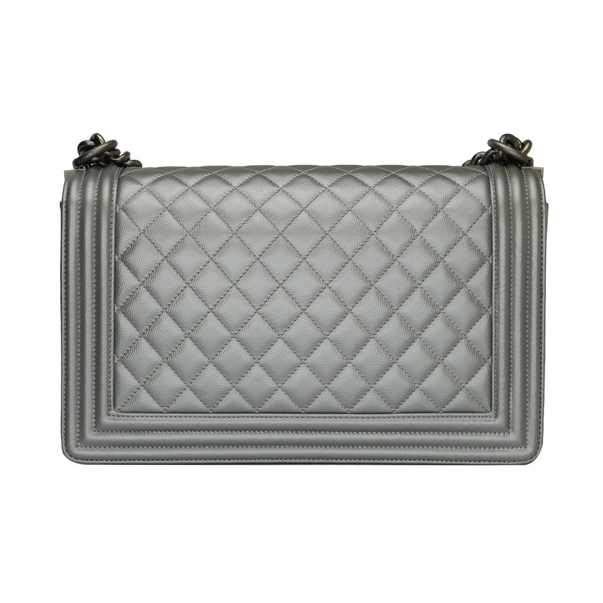 Chanel Boy Grey Luxury Handbag
