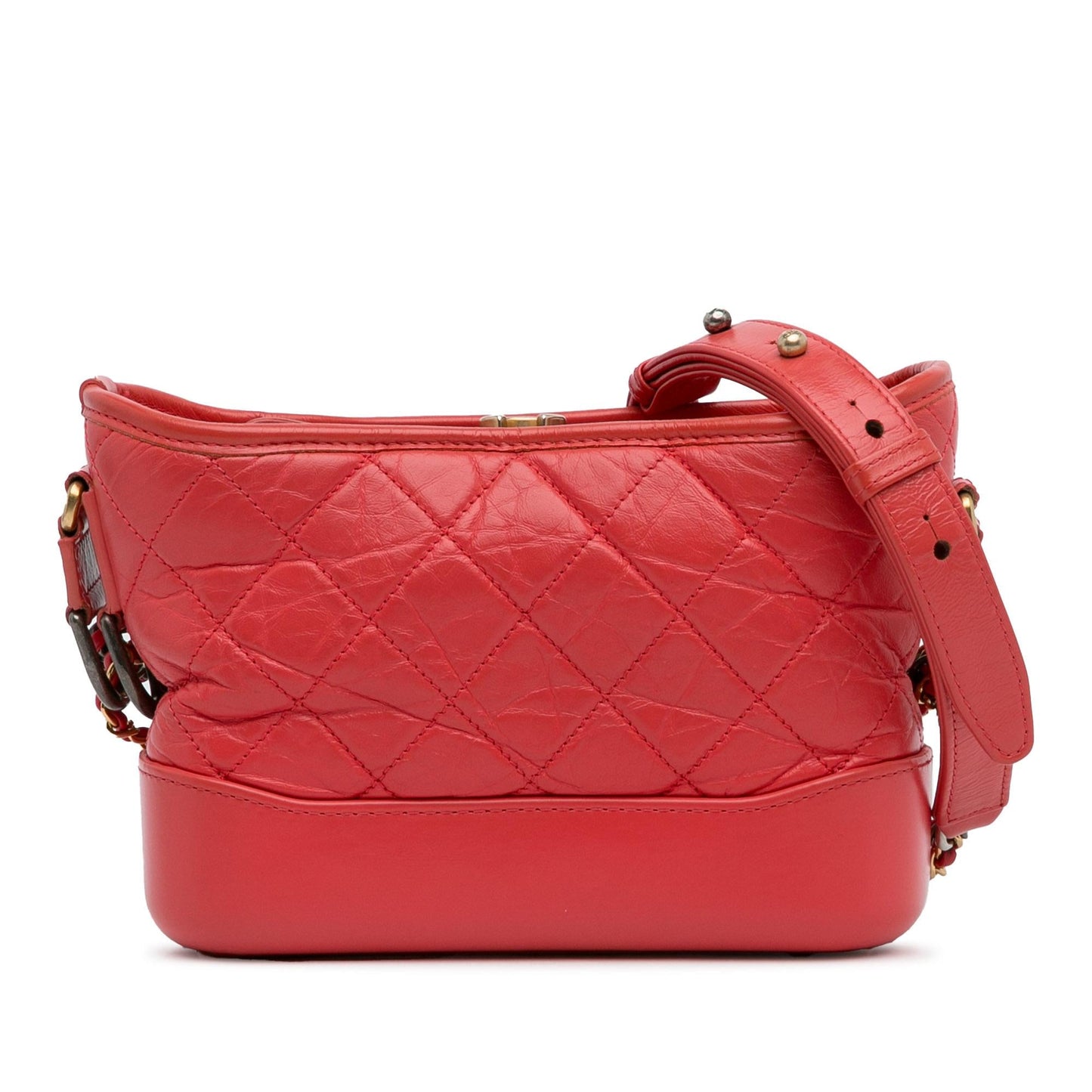 Chanel Gabrielle Lambskin Red Crossbody Lambskin