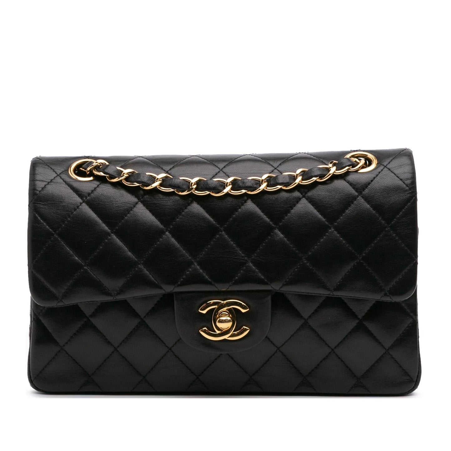Chanel Gabrielle Lambskin Black Shoulder Bag Style 76