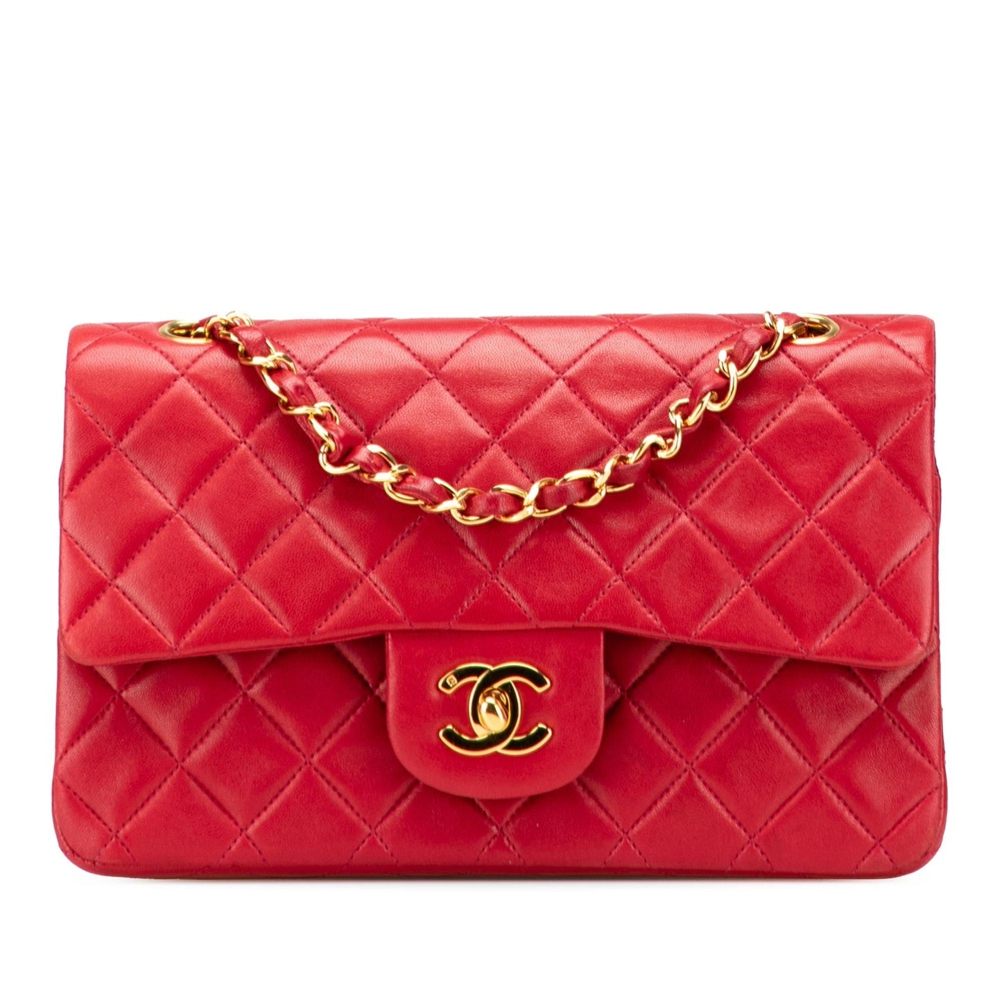 Chanel Gabrielle Lambskin Red Shoulder Bag Style 13