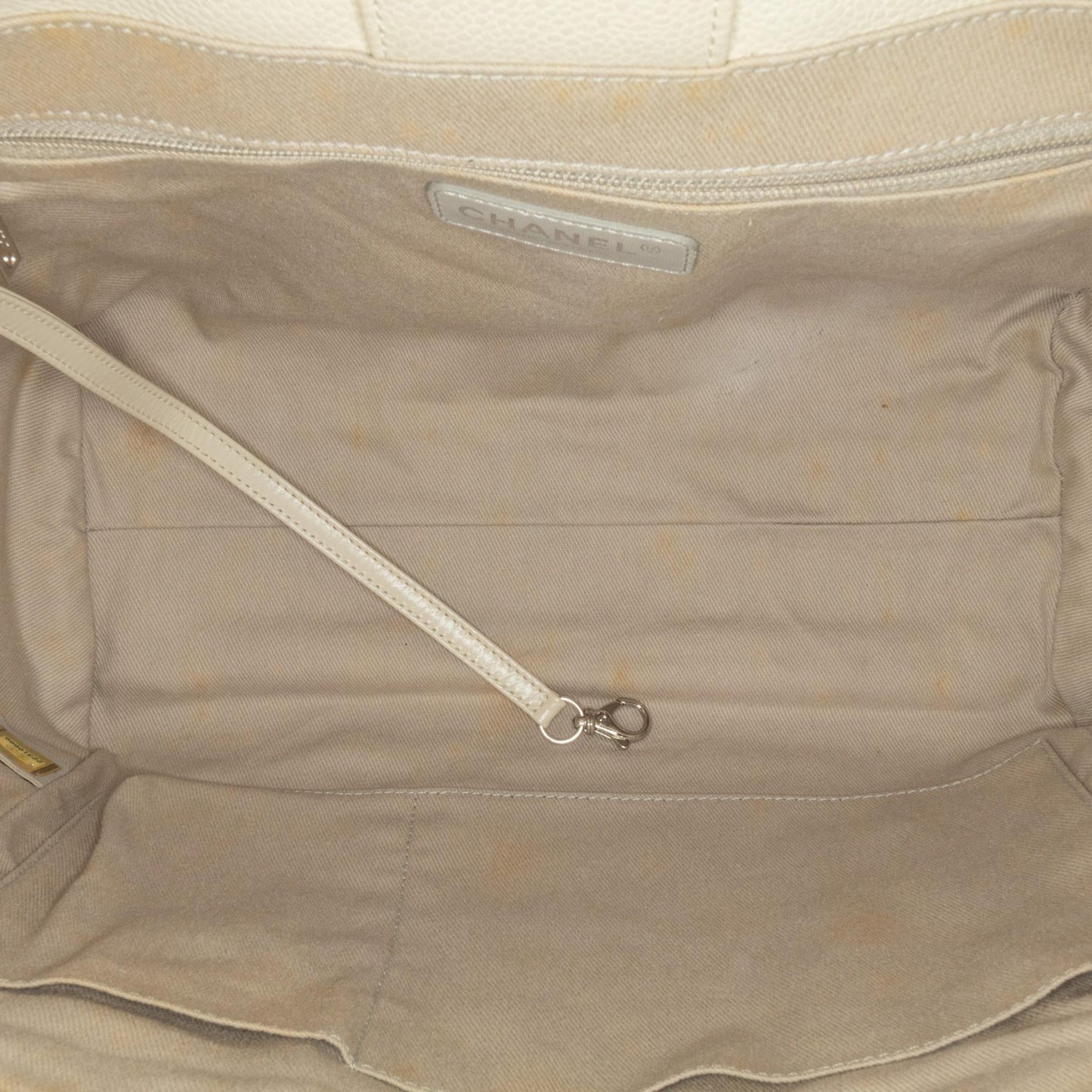 Chanel Gabrielle Calfskin White Tote Bag